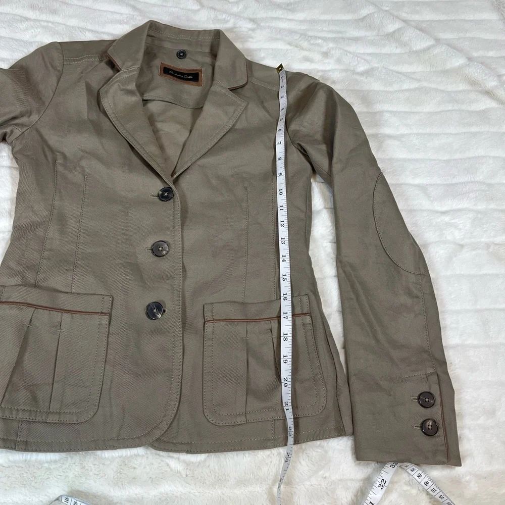 Massimo Dutti XS/S Khaki Green Fall Winter Workwear Preppy Forestcore Blazer NYC
